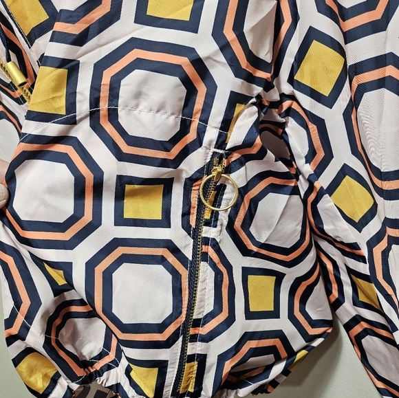 Tory Burch Digby Geometric Packable Lightweight Jacket 0 xs s - Picture 7 of 9